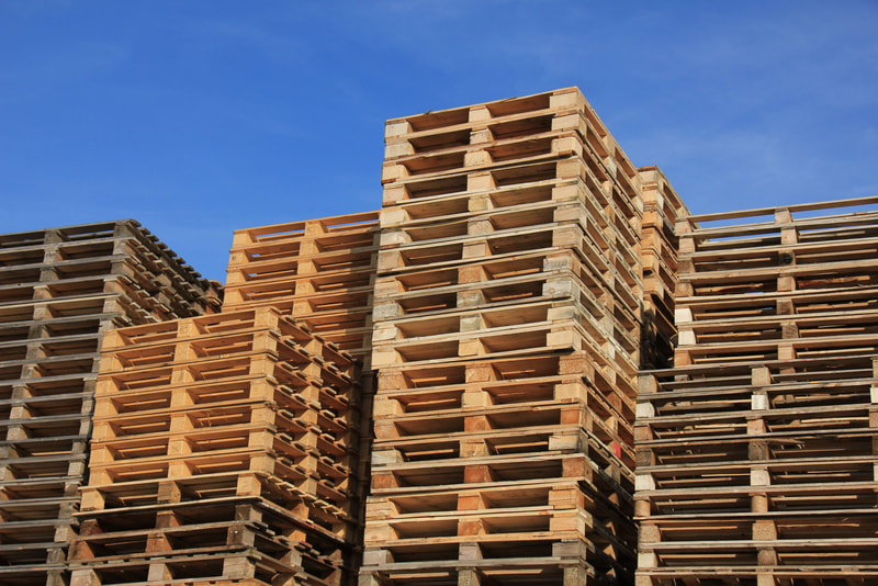 pile of lumber outside